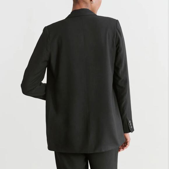 JENNI KAYNE Jones Lightweight Double Breasted Blazer Black 10 - Picture 3 of 12